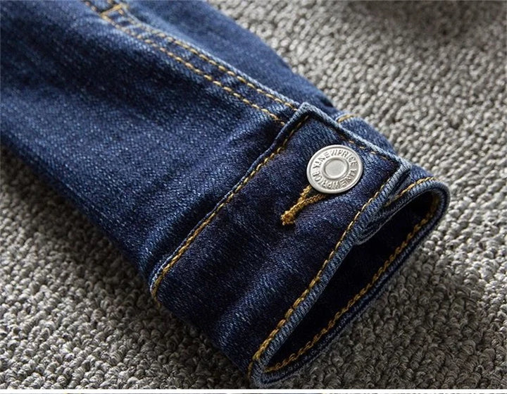 Trendy Button Closure Denim Coat