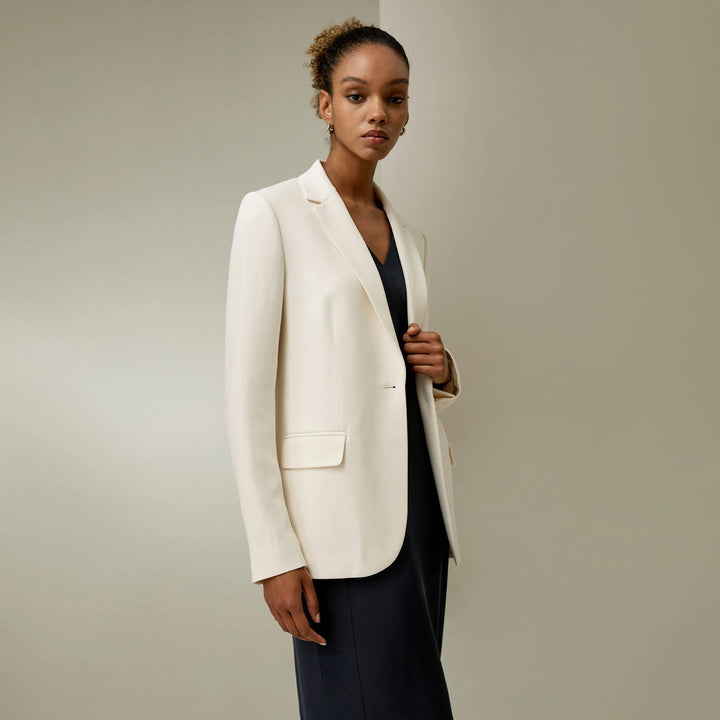 Half-lined Crepe Sleek Blazer
