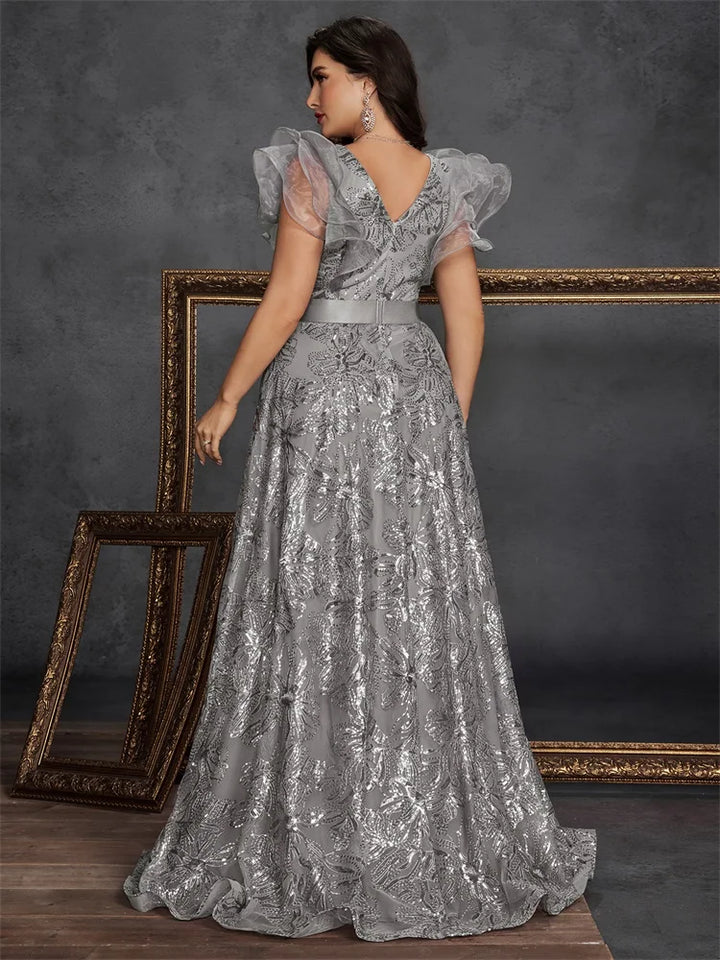 Sophisticated V-Neck Plus Size Women&