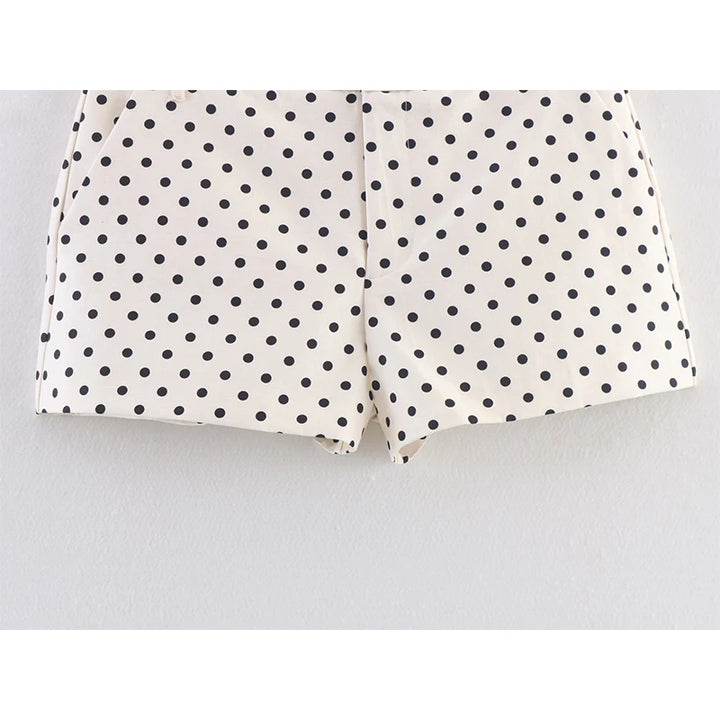 Trendy Polka Dots Mid-rise Shorts