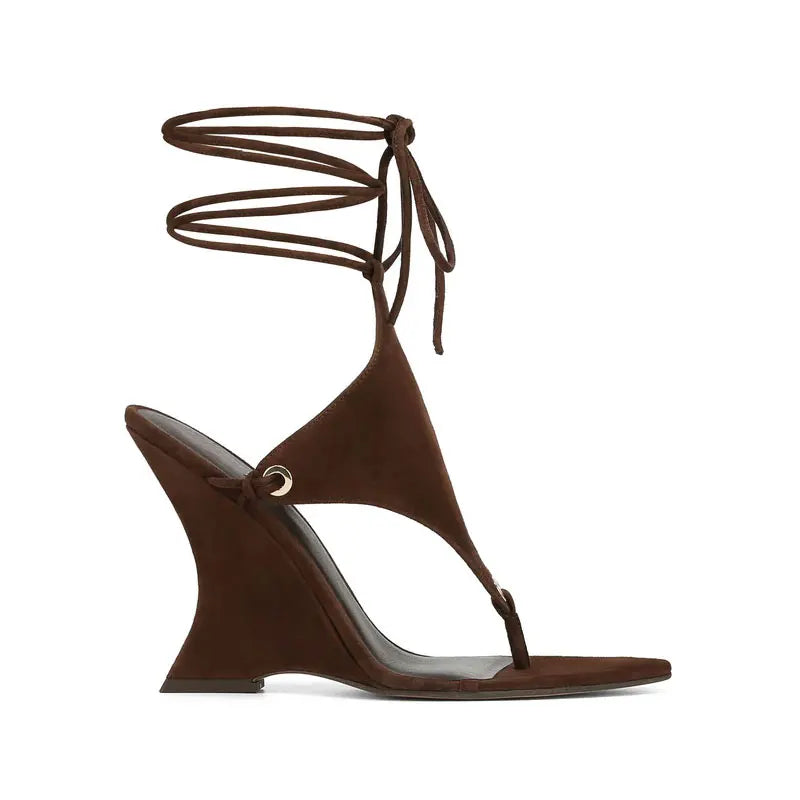 Unique Cross Tie Toe Sandals
