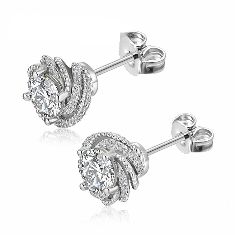 Trendy Snowflake Stud Earrings