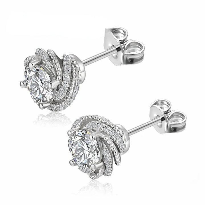 Trendy Snowflake Stud Earrings