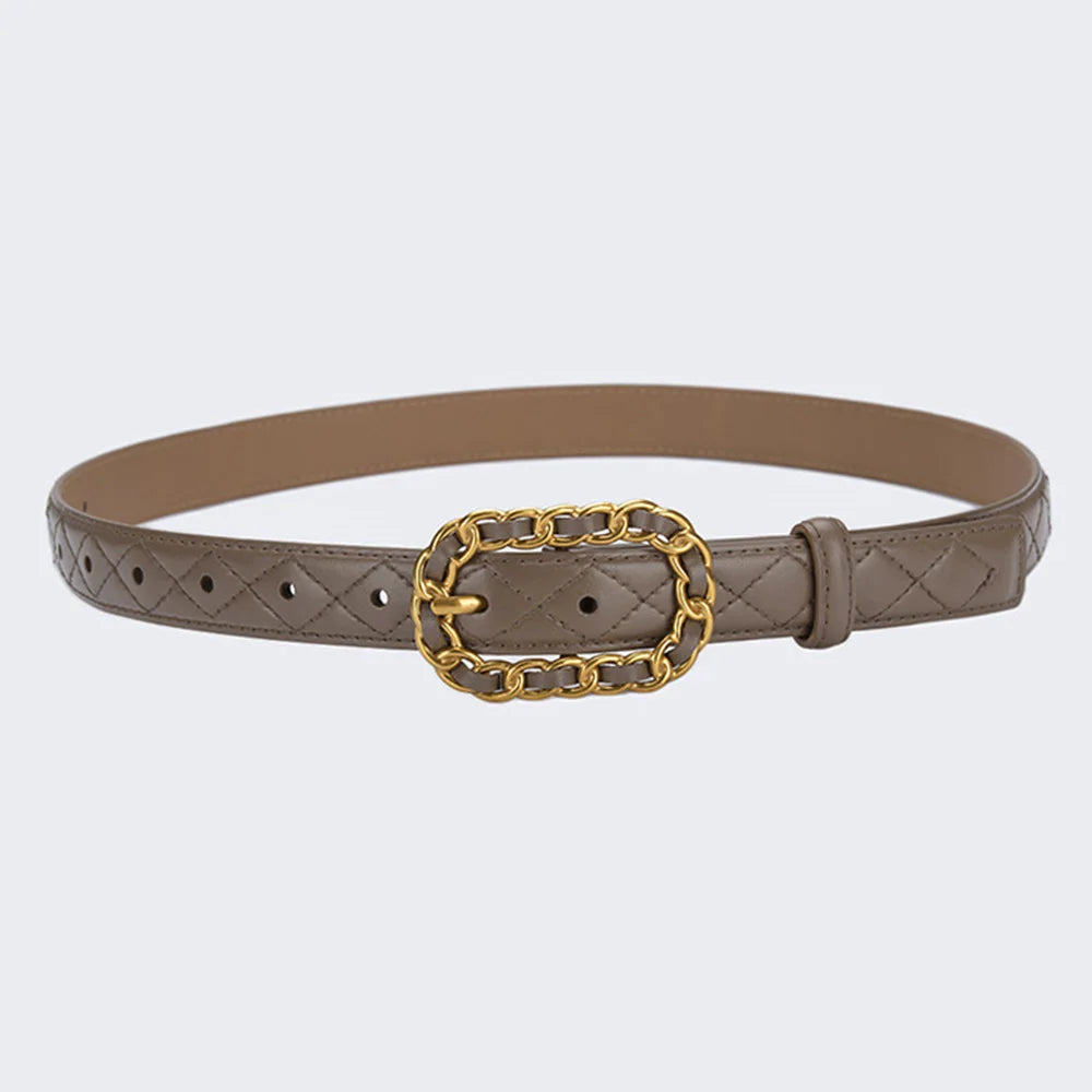 Stylish Leather Pin Buckle Belt