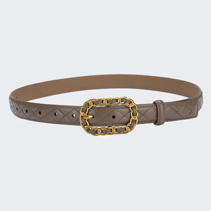 Stylish Leather Pin Buckle Belt