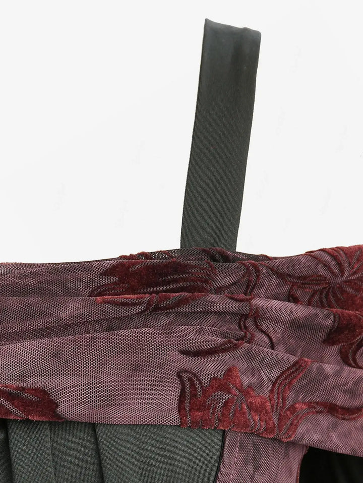 Elegant Tie Dye Printed Costume Dress