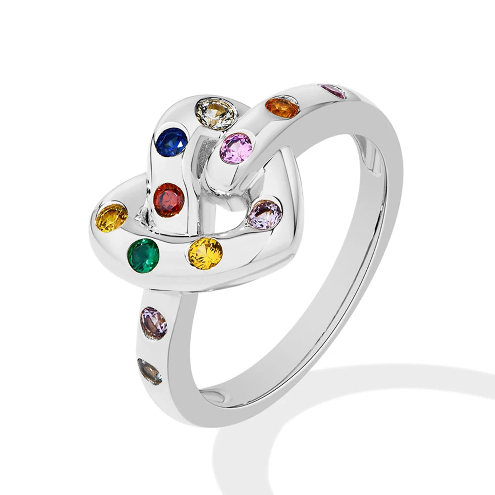 Fine Heart Sapphire Sterling Silver Ring