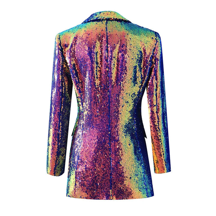 Bright Sequins Long Sleeve Blazer