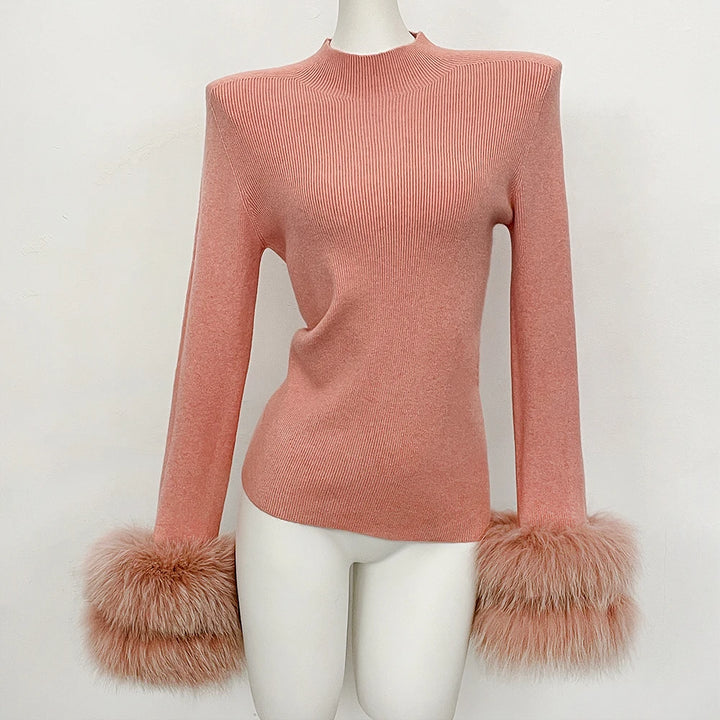 Refined Half Turtleneck Knit Warm Top