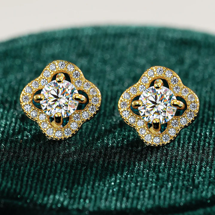 Luxury Plum Blossom Diamond Earrings