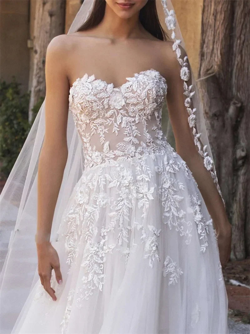 Sumptuous Open Back Bridal Dress