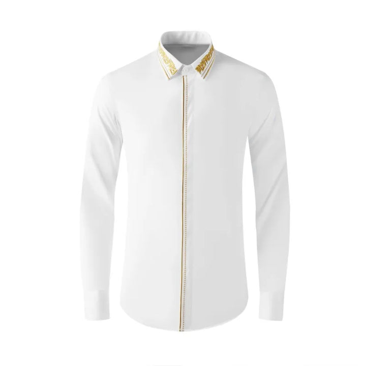 Embossed Embroidery Chic Cotton Shirts