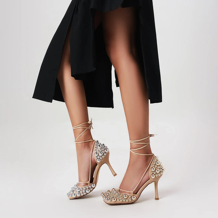 Charming Cross-Strap High Heel Sandals