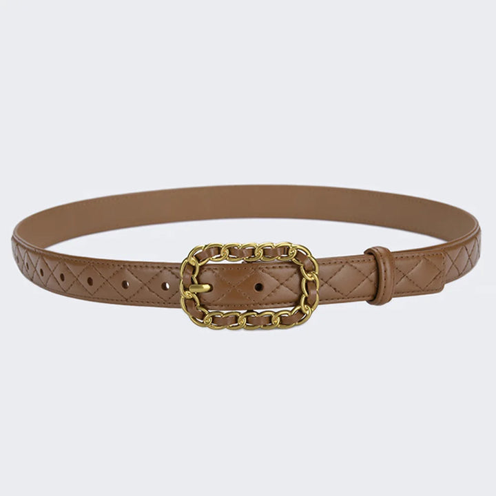 Stylish Leather Pin Buckle Belt