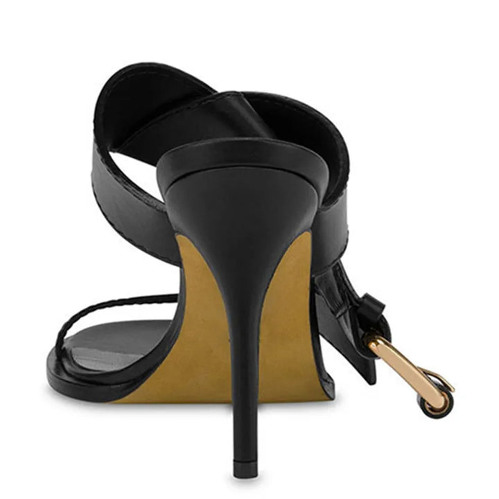 Refined Big Buckle High-Heel Sandals
