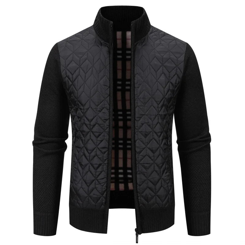 Smart Stand-up Collar Zipper Cardigan