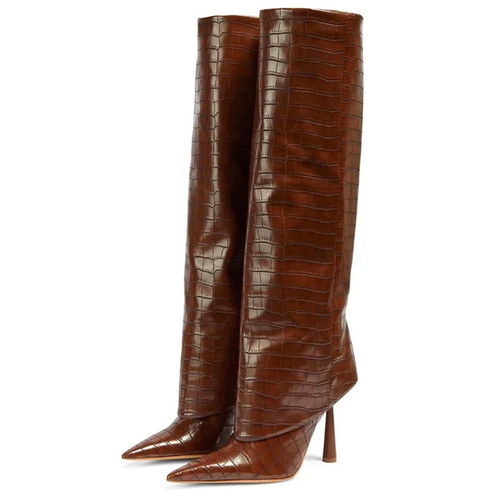 Loose Tube Knee-High Boots