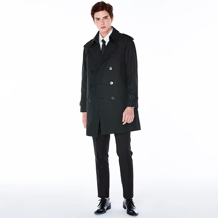 Double-breasted Windbreaker Trench Coat