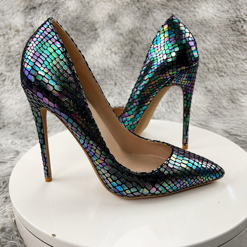 Shiny Effect Women's High Heel Stiletto Pumps| All For Me Today