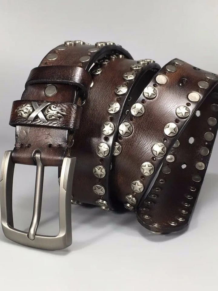 Bold Handmade Punk Style Leather Belt