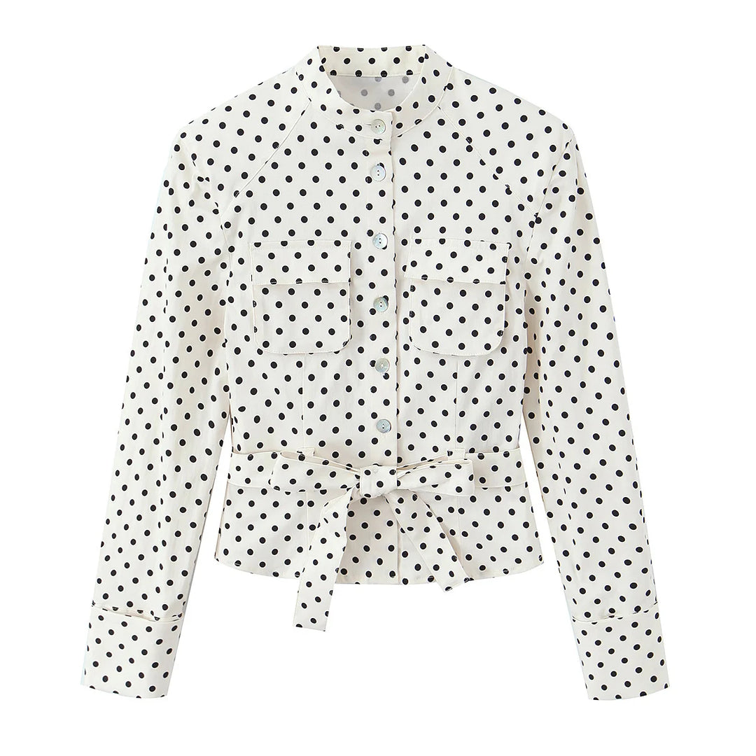 Stunning Polka Dots Crop Top