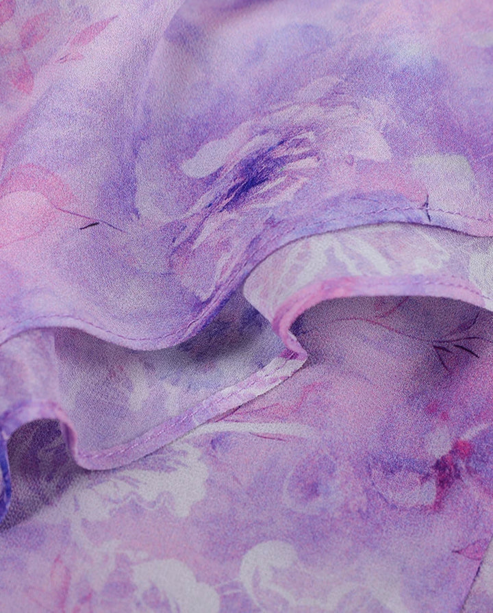 Ruffles V-Neck Chiffon Blouse