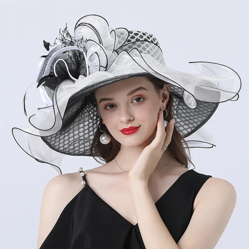 Stylish Mesh Flower Decorative Sun Hat