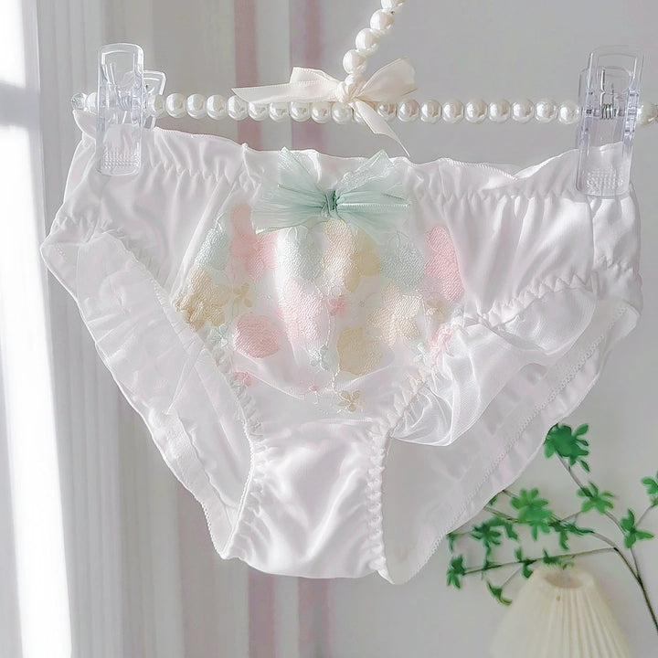Lolita Sweet Embroidered Silk Panties