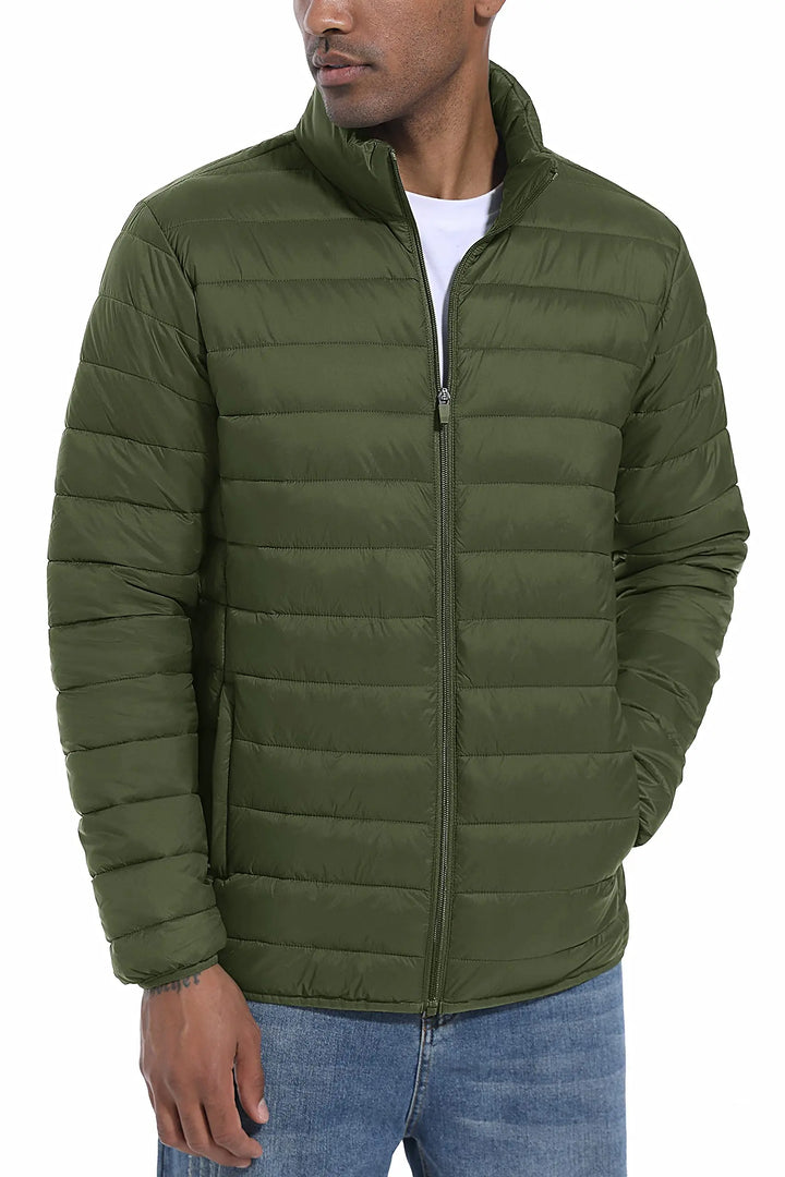 Lightweight Stand Collar Puffer Jacket