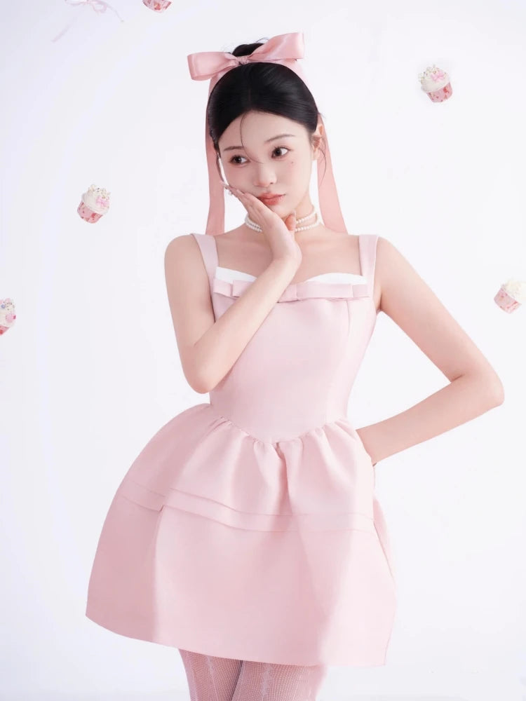 Graceful Lace-up A-line Mini Dress