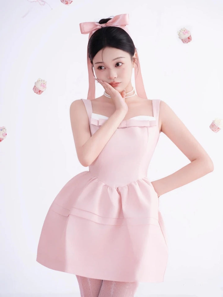 Graceful Lace-up A-line Mini Dress