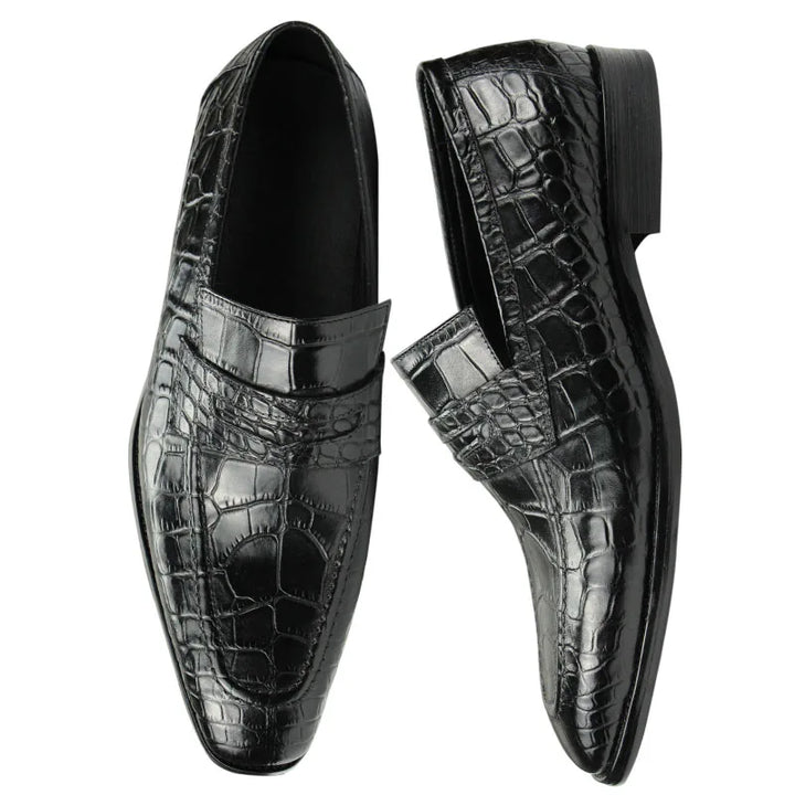 Classic Italian Leather Slip-On Oxford Shoes