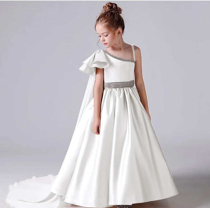 Exquisite One-Shoulder Girl's Ball Gown
