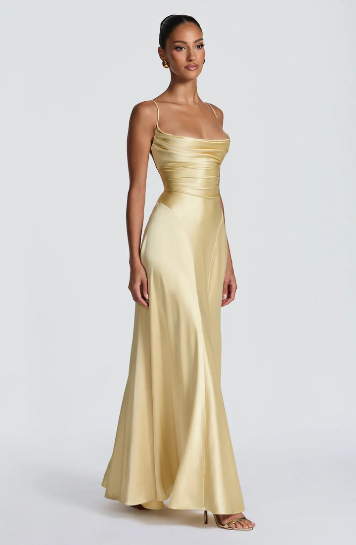 Luxurious Spaghetti Corset Bustier Gown