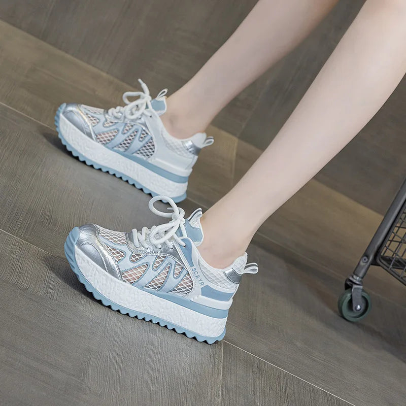 Elegant Height Increasing Mesh Sneakers
