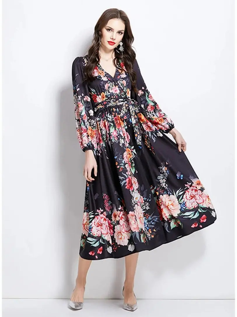 Classic Wrap Style Cocktail Party Dress