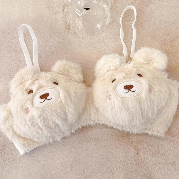 Soft Cute Bear Cartoon Style Bra
