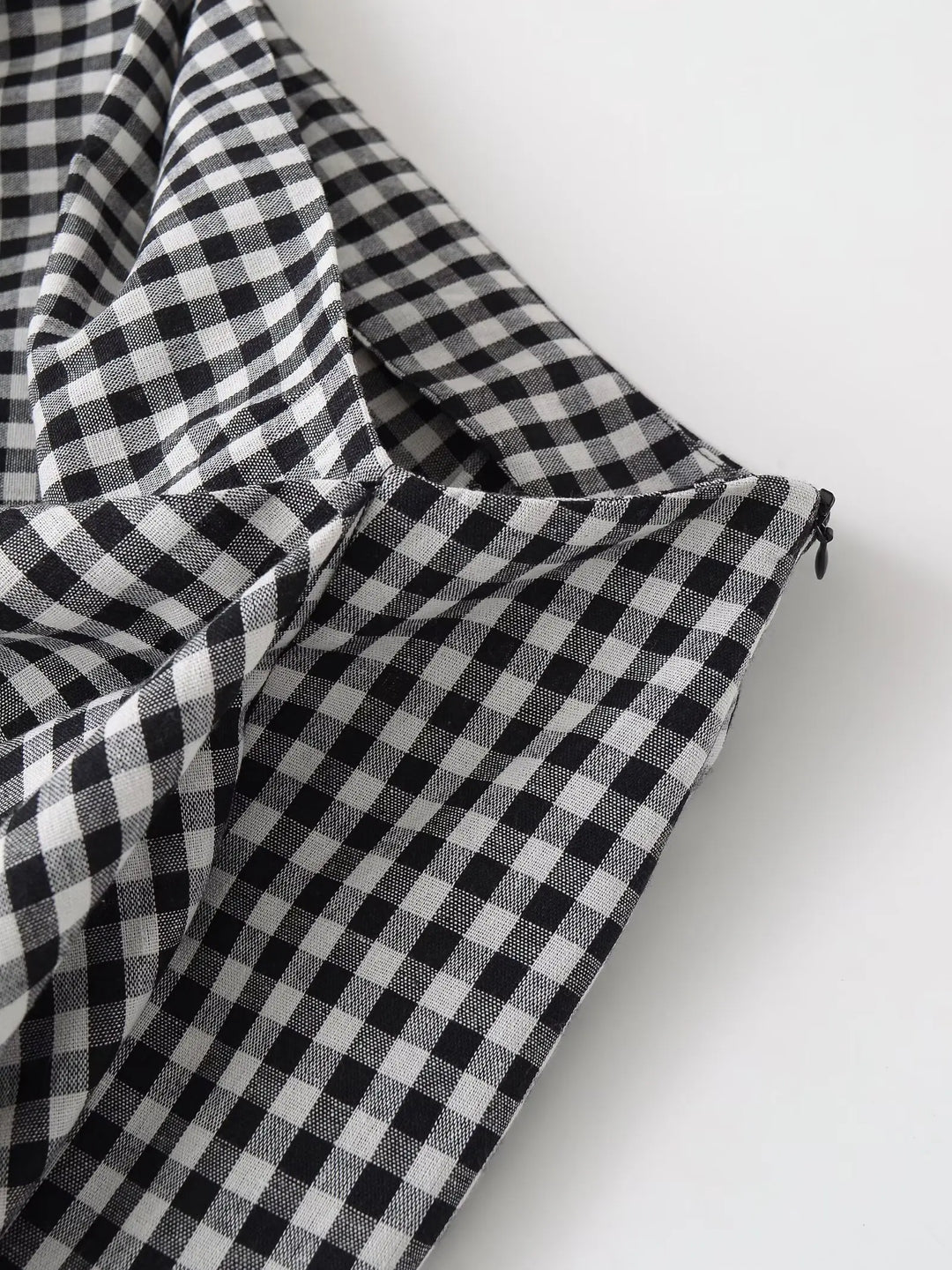 Luxury Draped Plaid Vintage Style Skirt