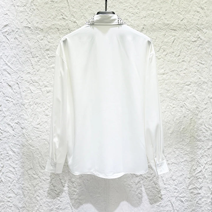 Trendy Diamond-Studded Shirt