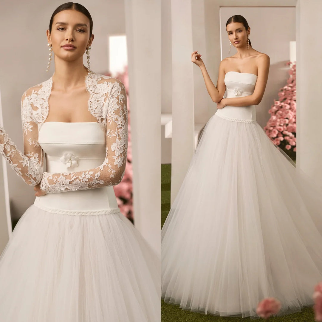 Elegant A-Line Tulle Bridal Dress