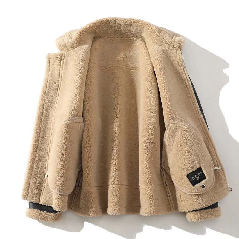 Smart Thick Turn-down Collar Motorbike Jacket