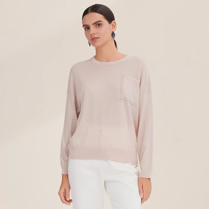 Casual Merino Wool Crew Neck Sweater