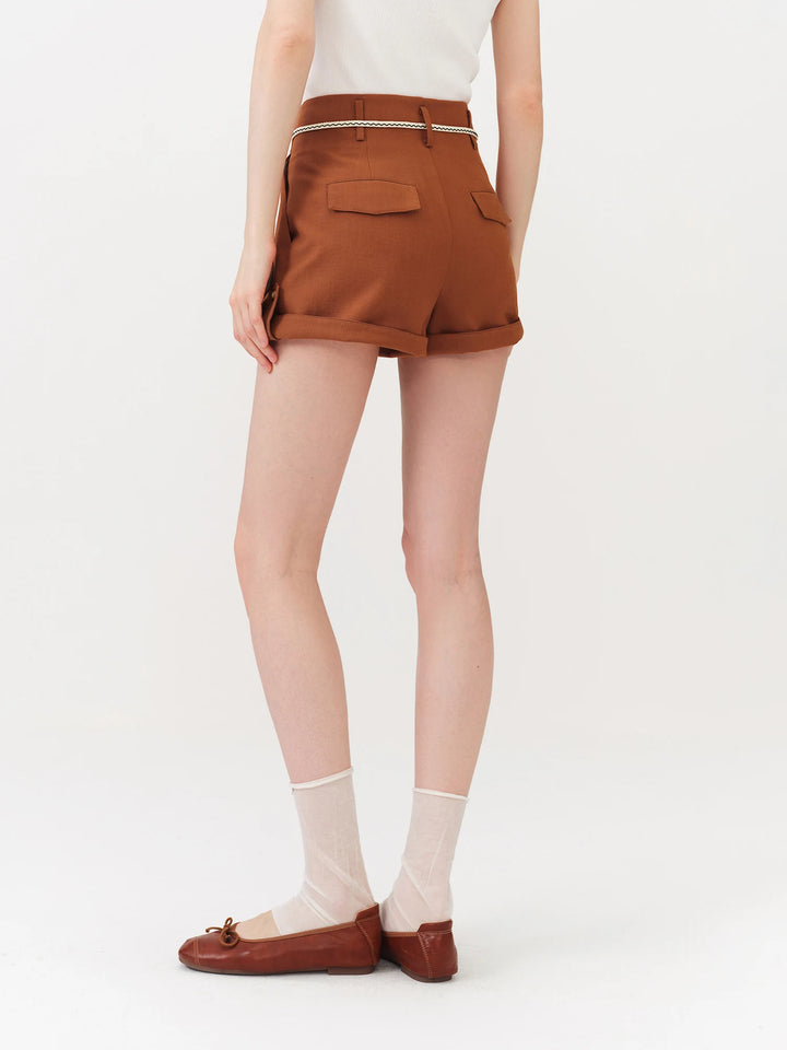 Classic Pleated A-Line Shorts