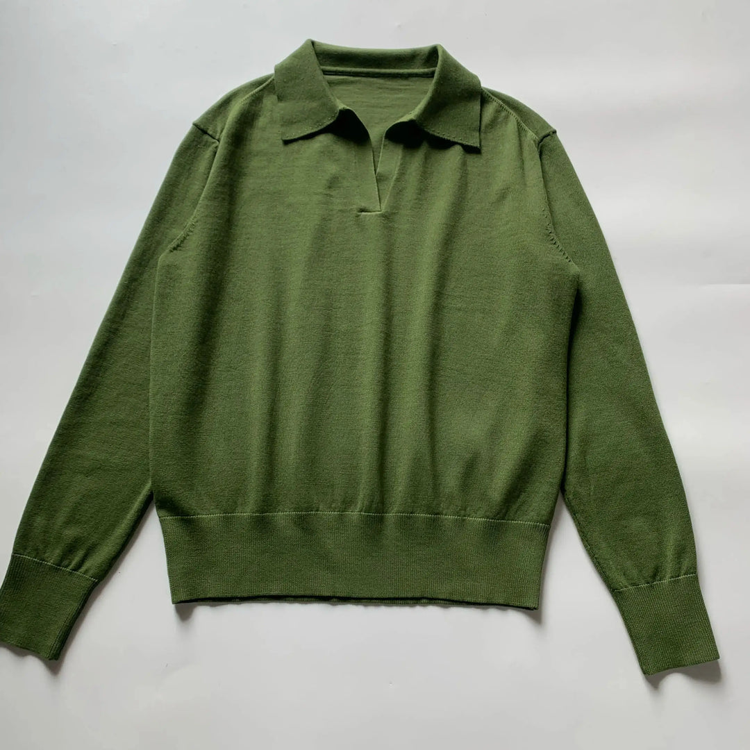 Sleek Slim Fit Polo Sweater