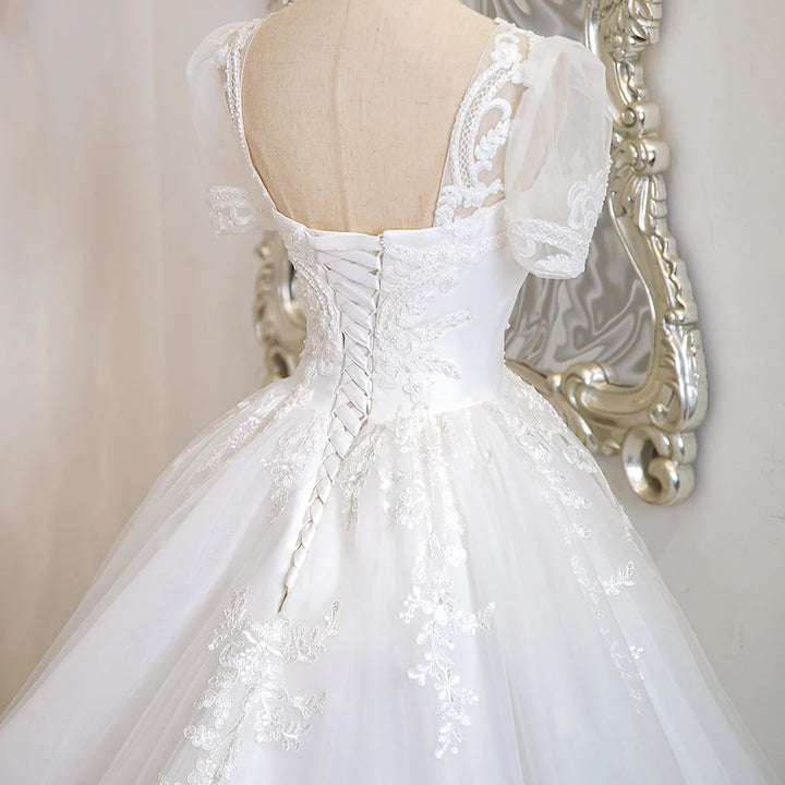 Romantic Luxury Lace Beaded Bridal Dress
