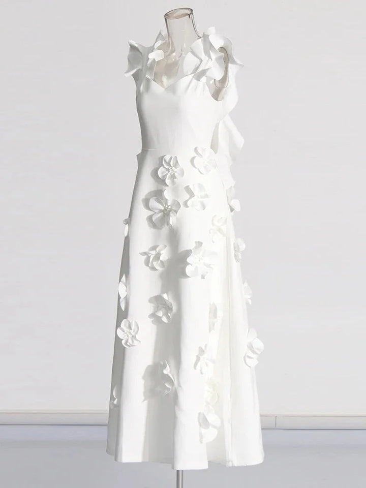 Spliced Appliques Elegant Dress