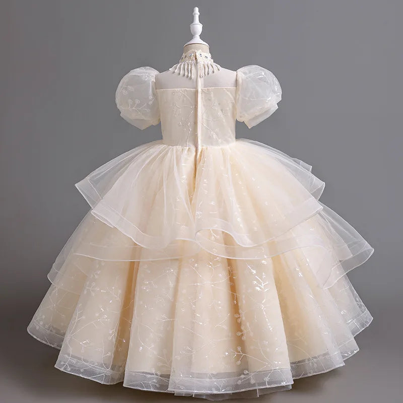 High-End Sequins Flower Girl's Evening Dress