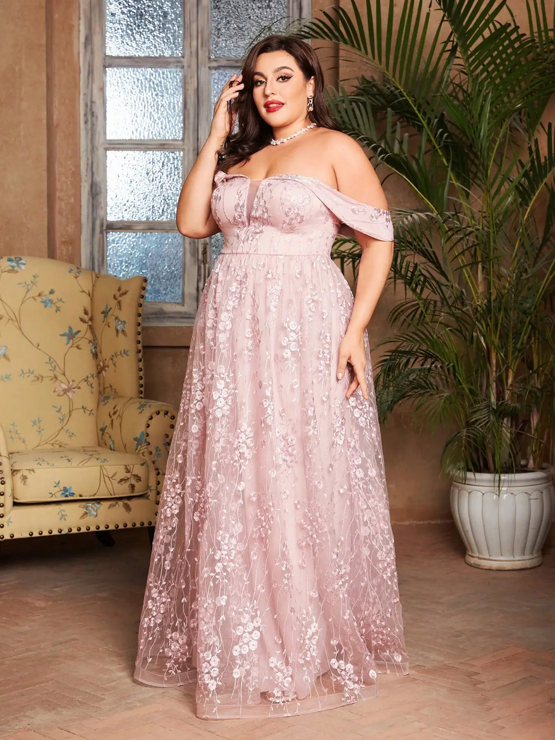 Effortlessly Plus Size Romantic Fashion Gown