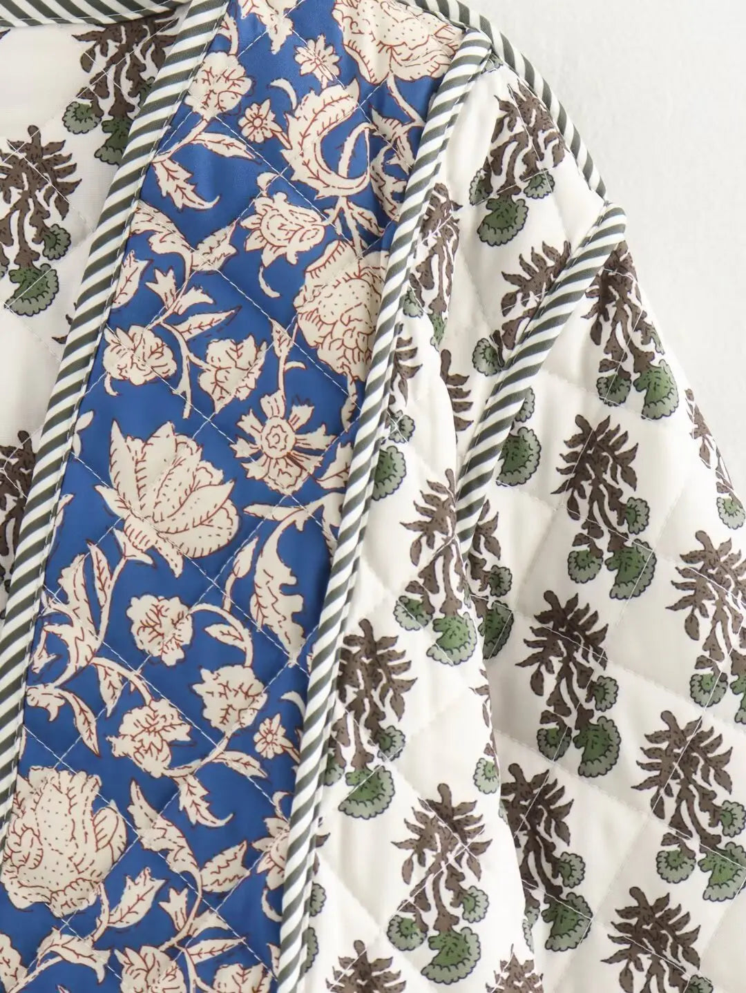 Stylish Floral Embroidered Quilted Jacket