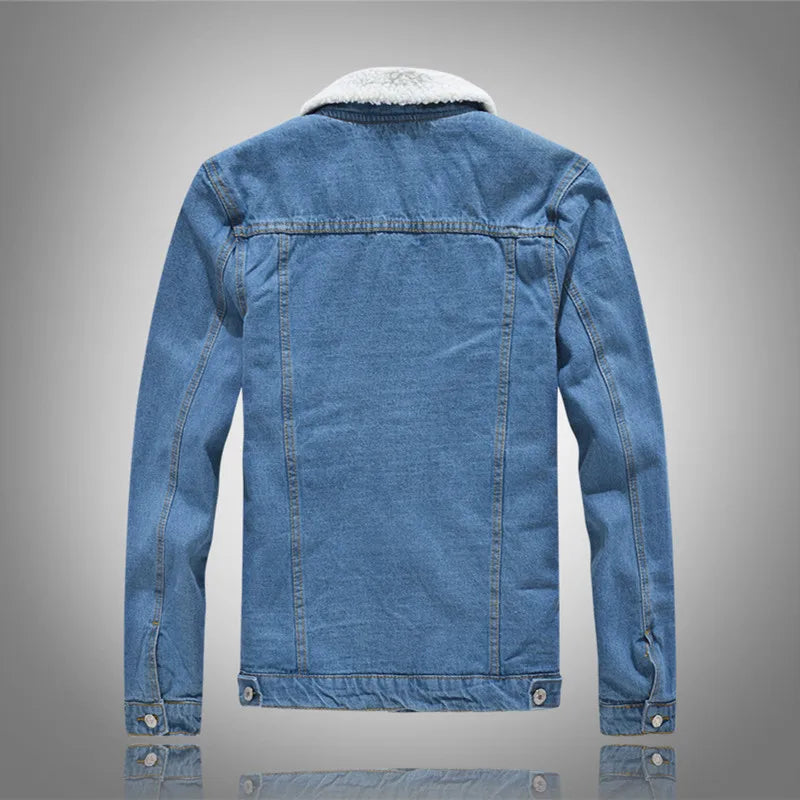 Bomber Wool-Lined Denim Jacket
